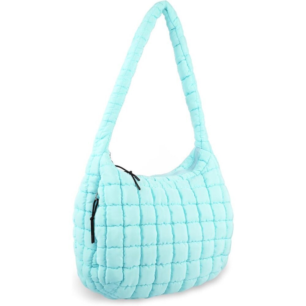 Quilted Nylon Tote Bag Womens Large Capacity Crossbody Shoulder Purse